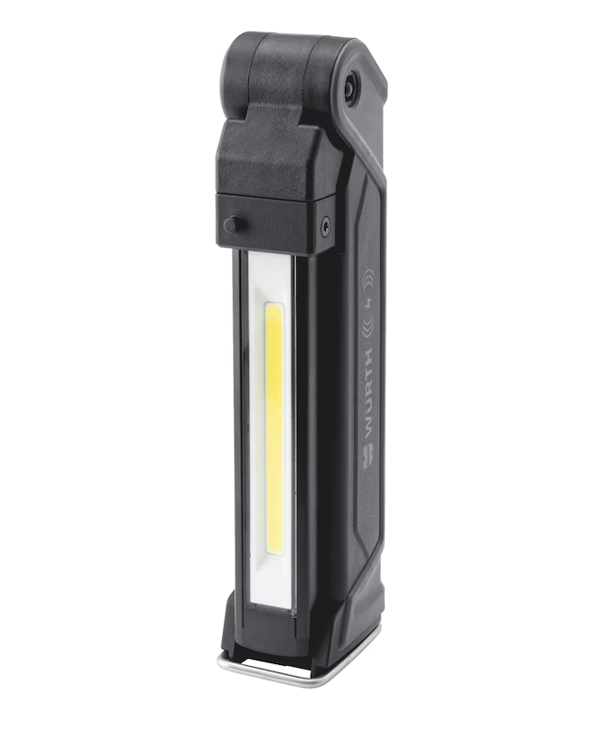 Wurth Cordless LED Handheld Work Lamp ERGOPOWER BEND+ – 700 Lumen, Folding Head, USB Rechargeable