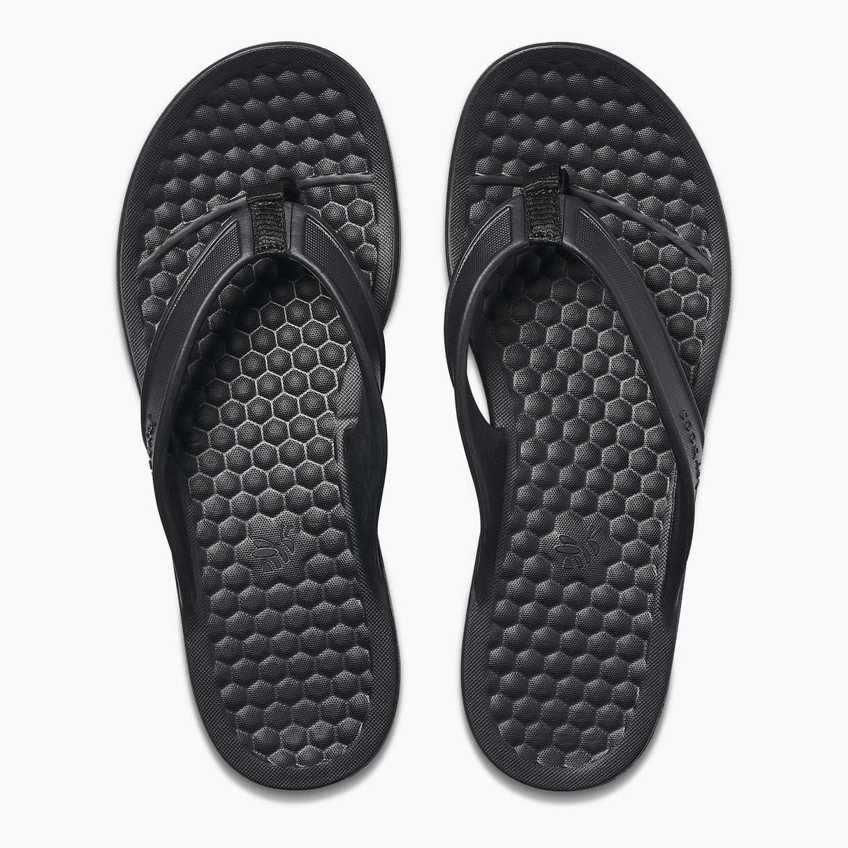 Joybees Womens Varsity Flip Flops Thongs Summer Sandals in Solid Black