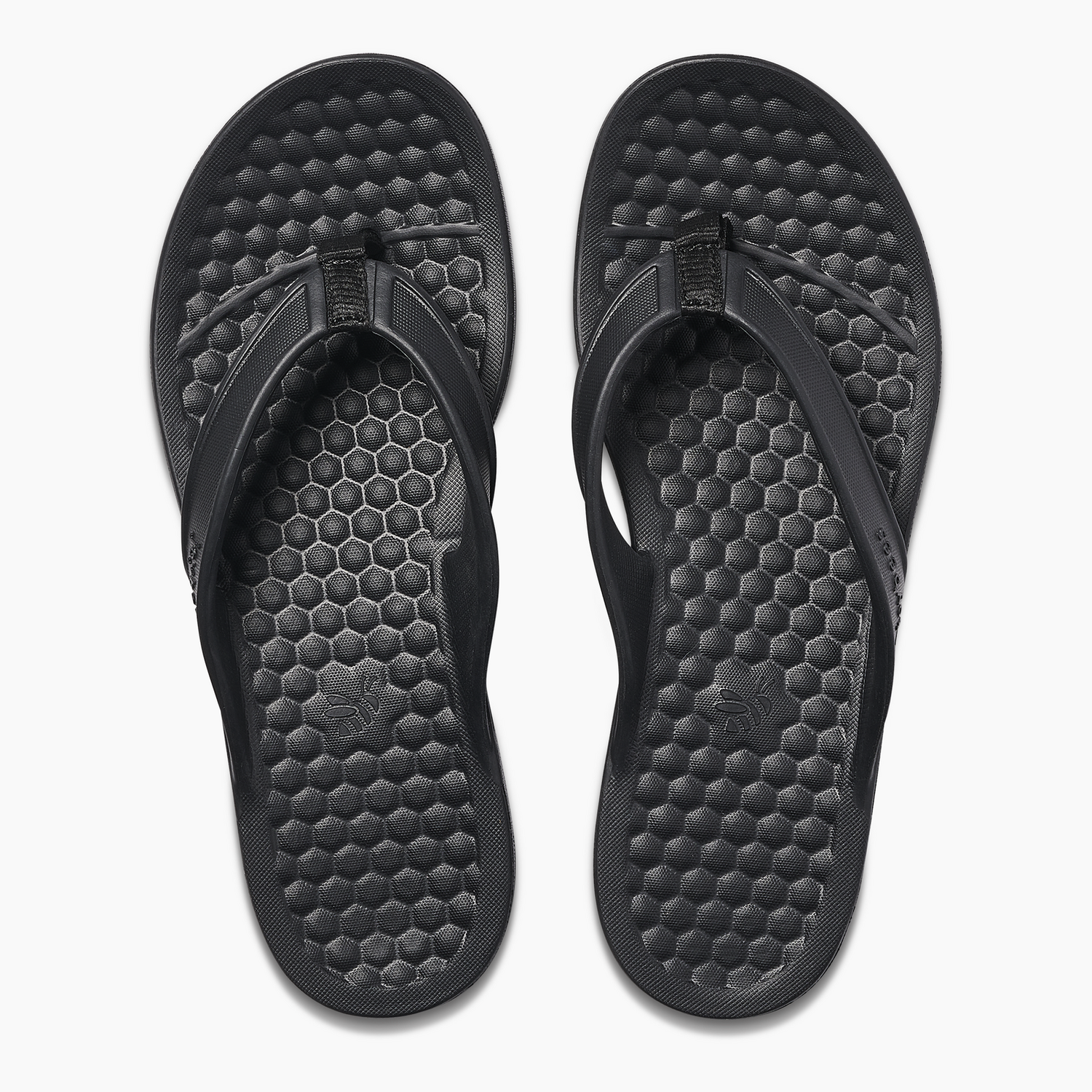 Joybees Womens Varsity Flip Flops Thongs Summer Sandals in Solid Black