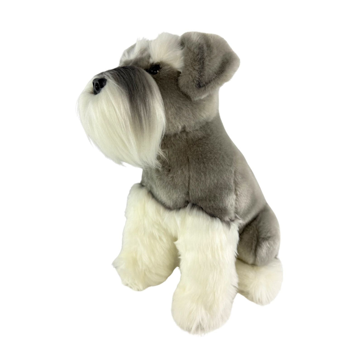 Bocchetta Watson 35cm Sitting Schnauzer Plush Toy (Realistic Stuffed Animal Dog Gift)