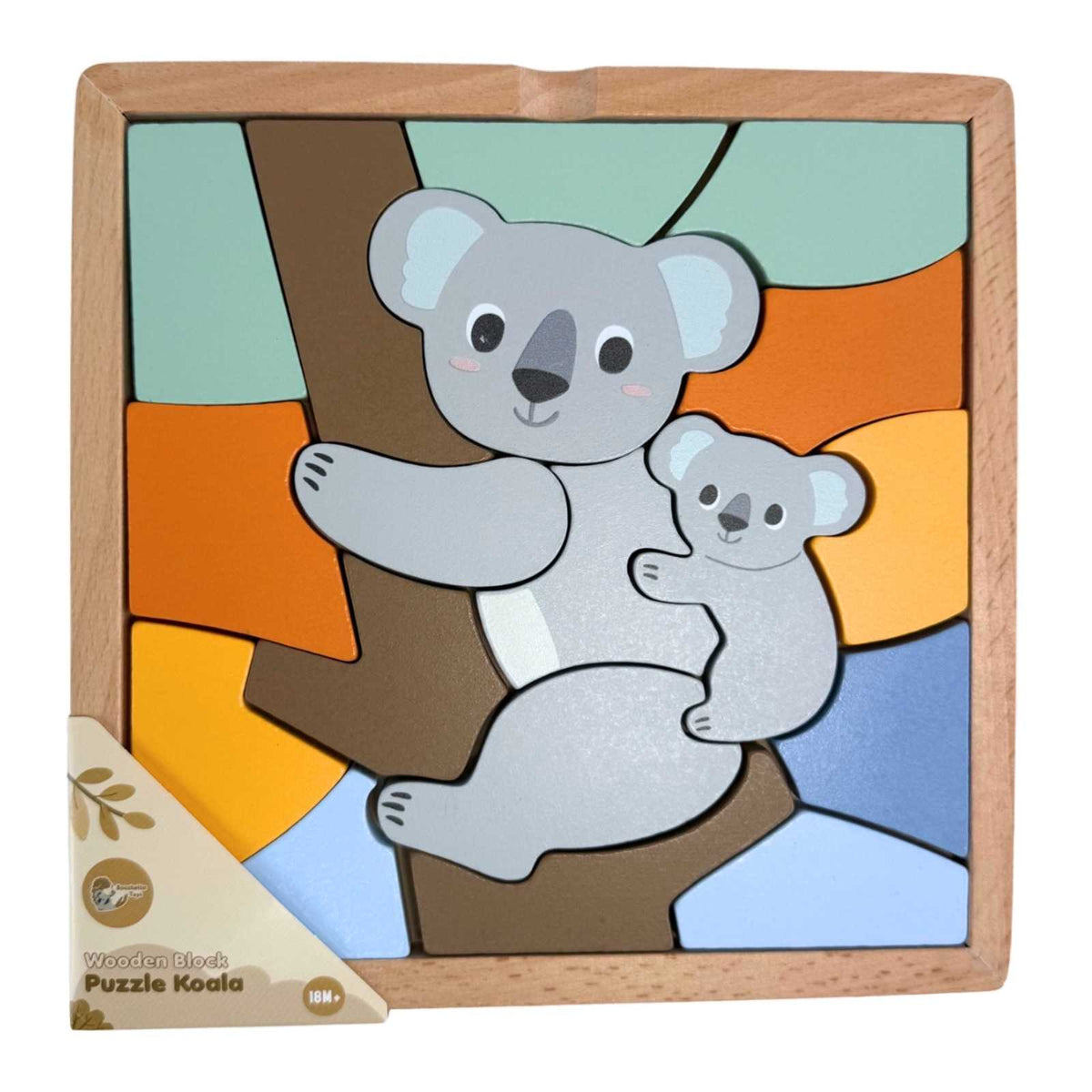 Bocchetta Koala Wooden Block Puzzle (Toddler Jigsaw 18 Months+)