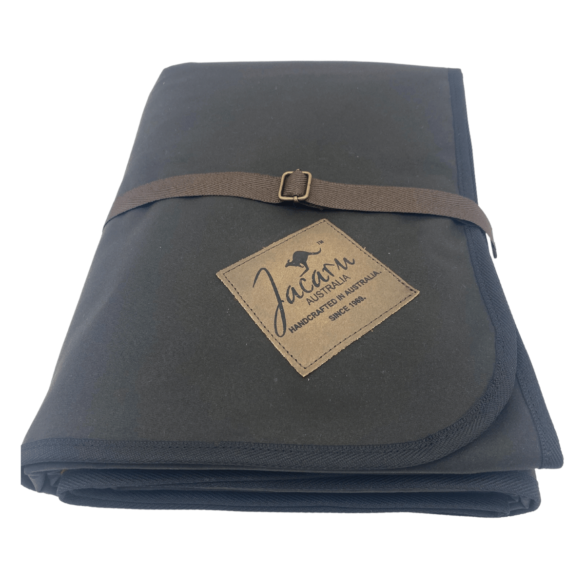 Jacaru 8003XL Giant 100% Cotton Oilskin Picnic Blanket - Dark Brown (Water Resistant Made in Australia)