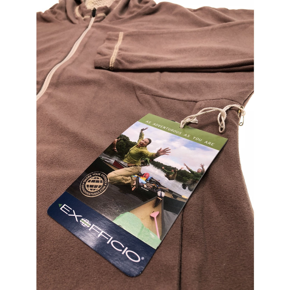 ExOfficio Womens Migrator Zip Hiking Trekking Hoodie Jumper Jacket Winter Sport - Acorn