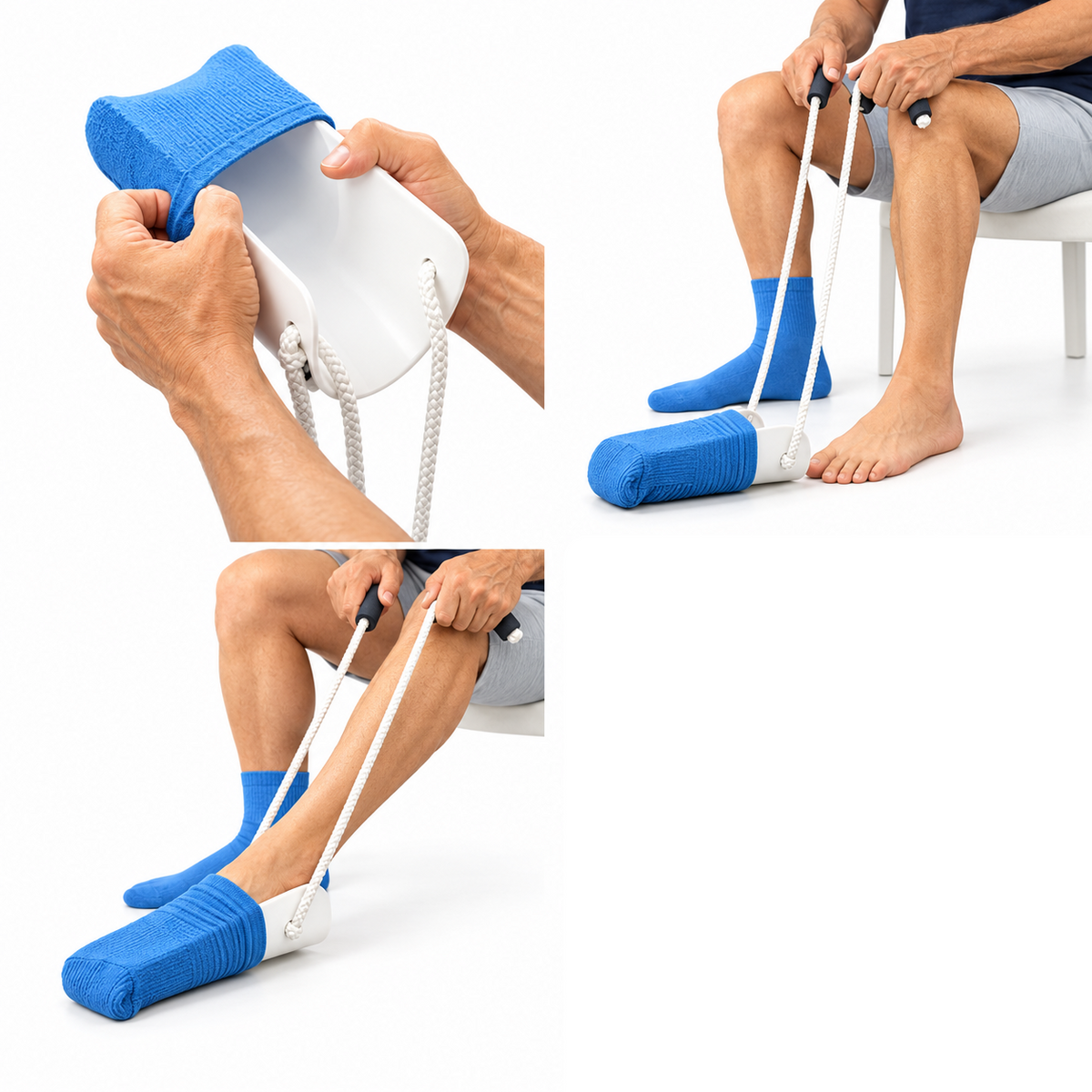 Sock Mobility Aid Assist Helper Puller Easy On & Off Stocking Slider Pulling Device