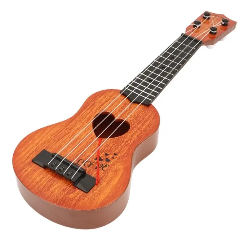 Playable Childrens 44cm Ukulele Toy Guitar w/ Nylon Strings for Beginners
