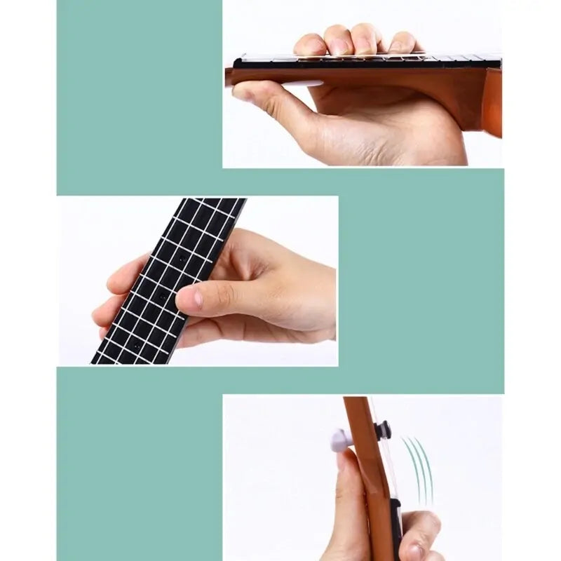 Playable Childrens 44cm Ukulele Toy Guitar w/ Nylon Strings for Beginners