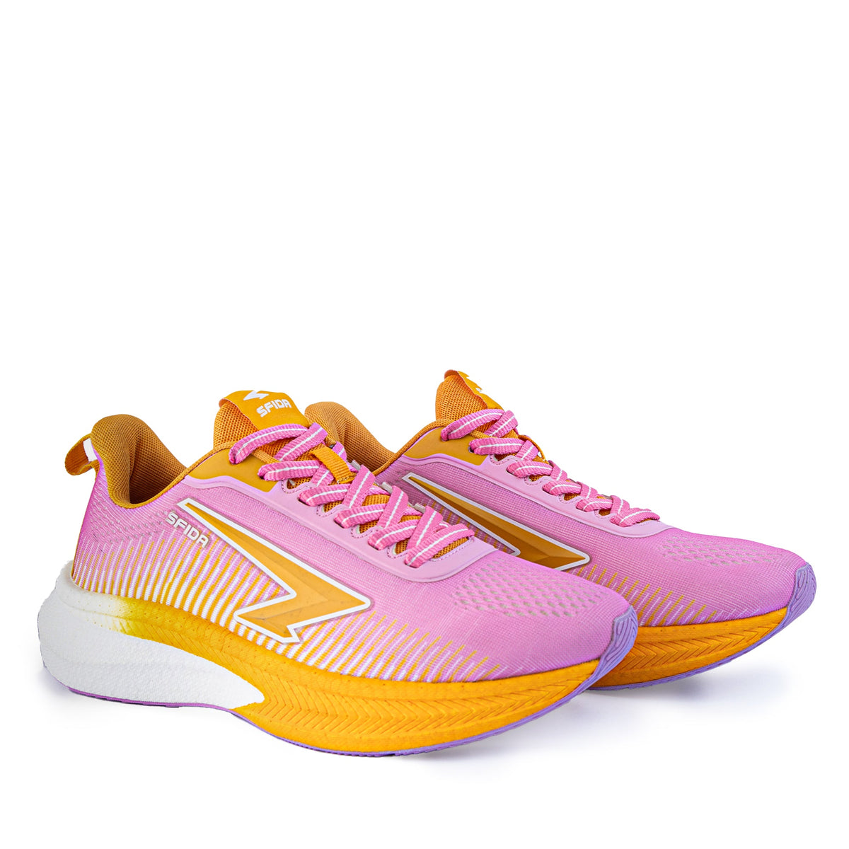 Sfida Zephyr Womens Performance Runners - Pink/Orange (Running Shoes/Sneakers)
