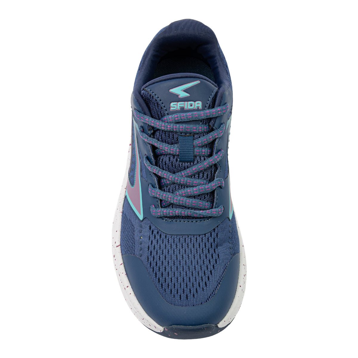 Sfida Zyric Girls Lace Up Runners - Navy/Purple (Kids Sneakers/Shoes)