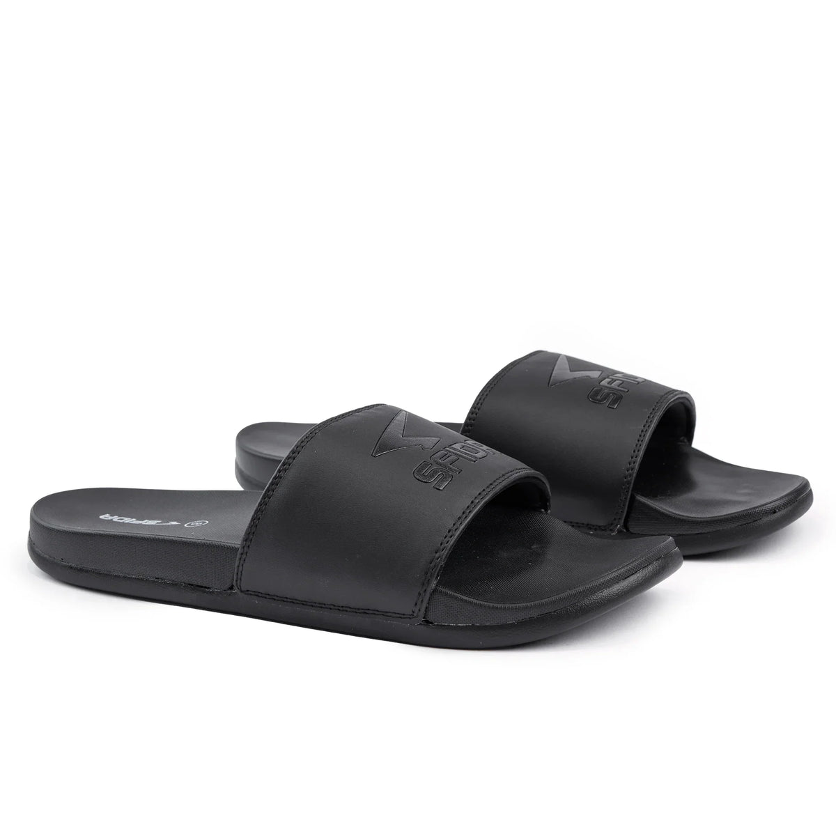 Sfida Laze Mens Slides - Black (Slip On Sandals)