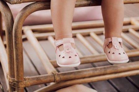 Billycart Rosie Girls Barefoot First Walker T-Bar Sandals - Light Pink (Baby Mary Jane Shoes)