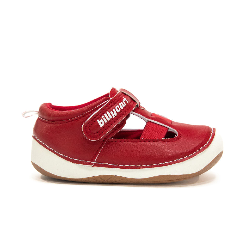 Billycart Boston Kids Wide-Fit First Walker Sandals - Red (Baby & Toddler Shoes)