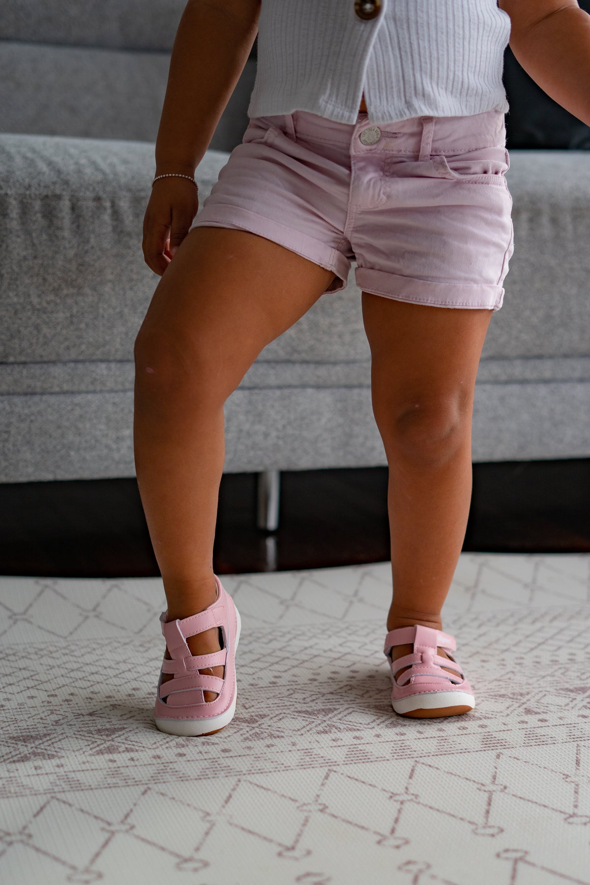 Billycart Phoebe Girls First Walker Sandals - Light Pink (Baby & Toddler Shoes)