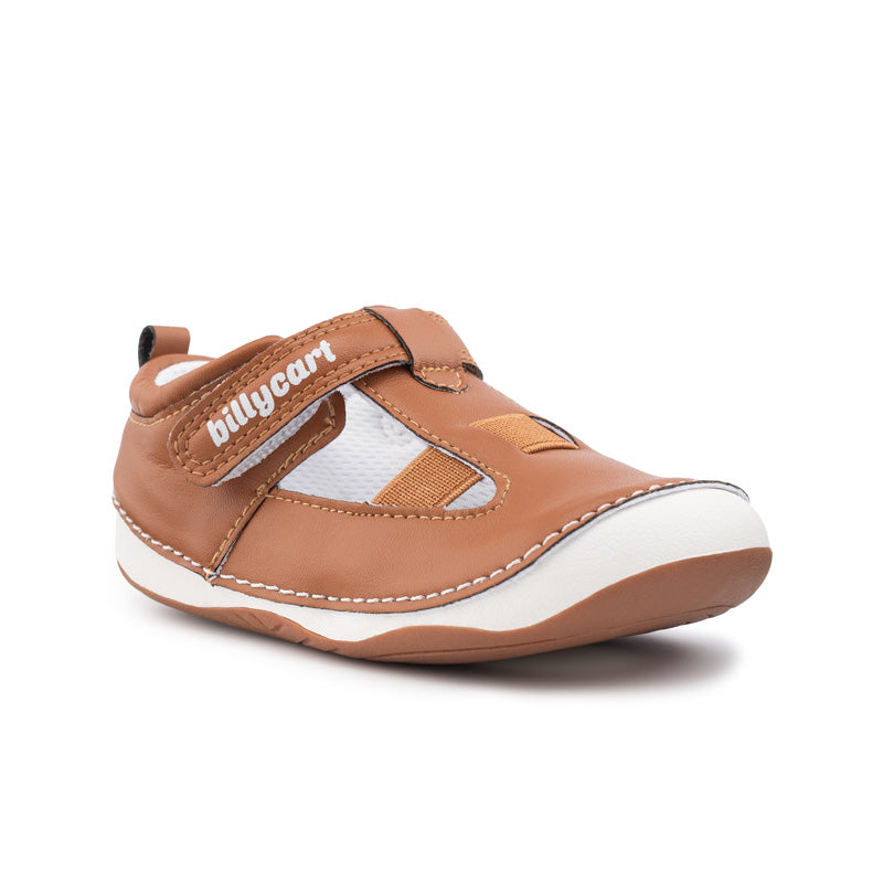Billycart London Wide Kids Wide-Fit First Walker Sandals - Tan Brown (Baby & Toddler Shoes)