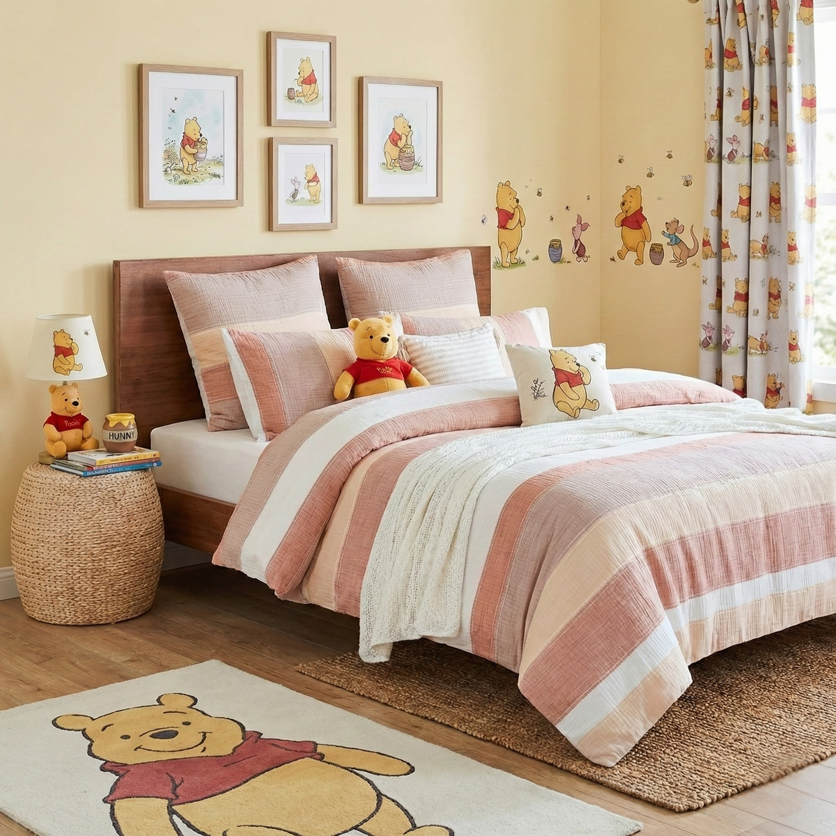 Renee Taylor Bayley 3-Layer Cotton Muslin Kids Quilt Cover Set (Yarn Dyed, Tasselled)