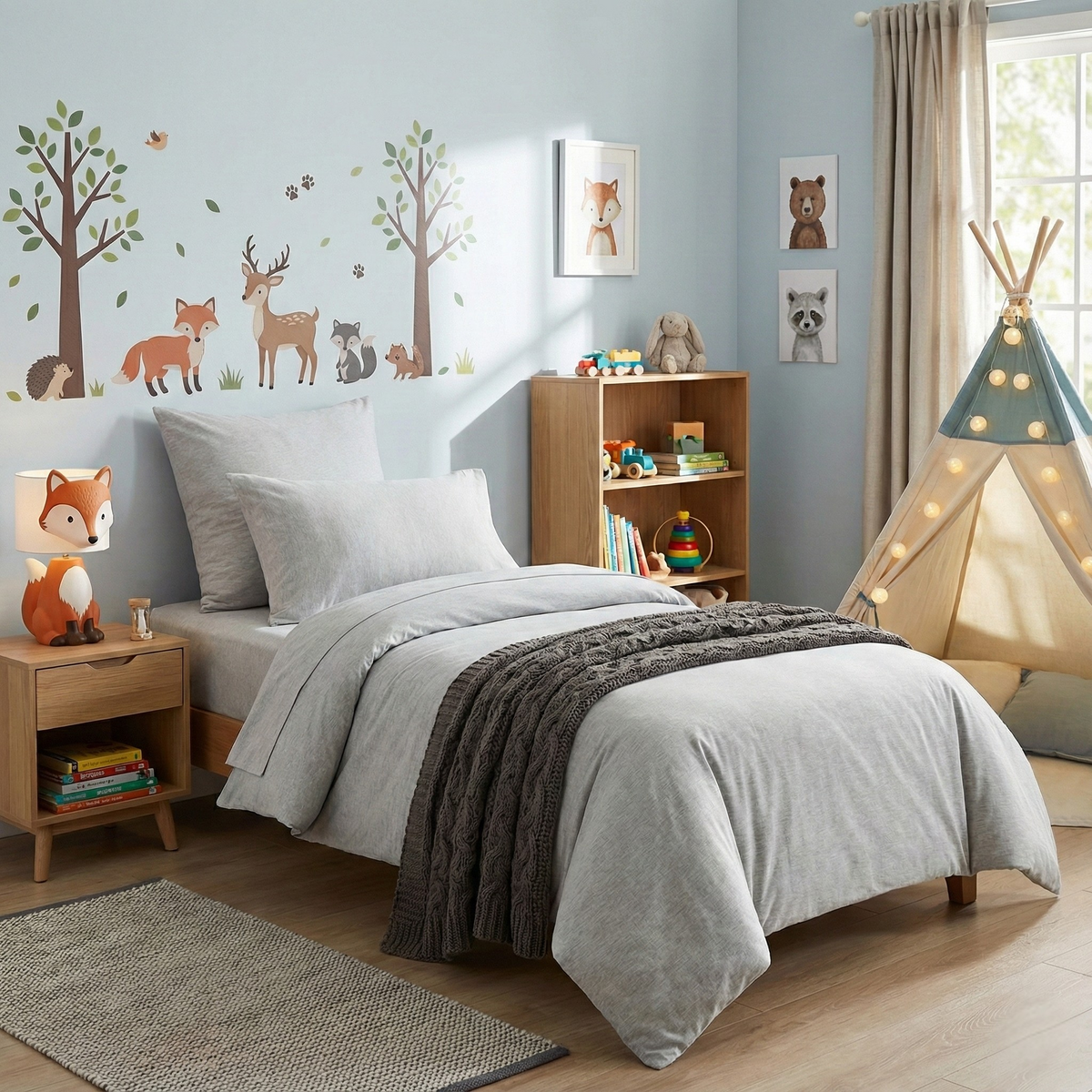 Renee Taylor Comfort T's Organic Cotton Jersey Quilt Cover Set - Grey Marle (OEKO-TEX Certified)