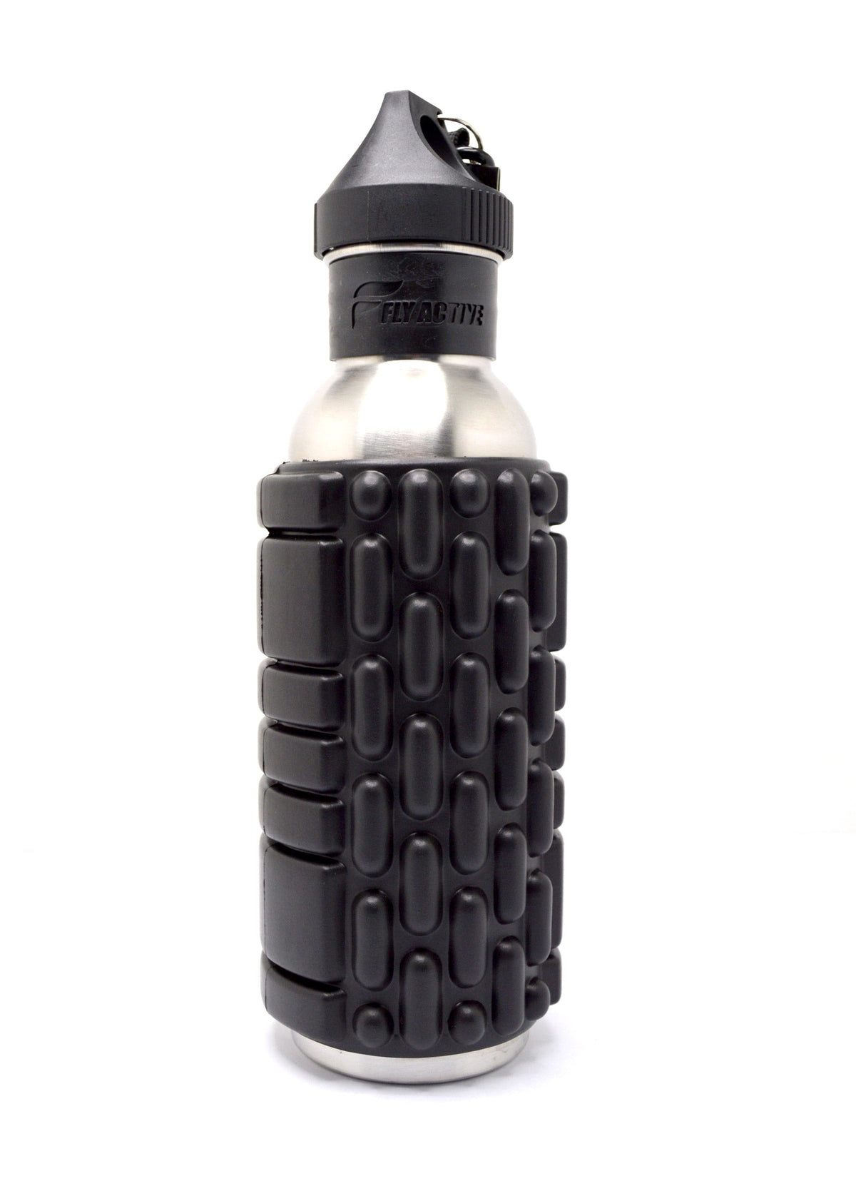 Fly Active Aqua Roller Massage Water Bottle - Black (Muscle Recovery Roller)