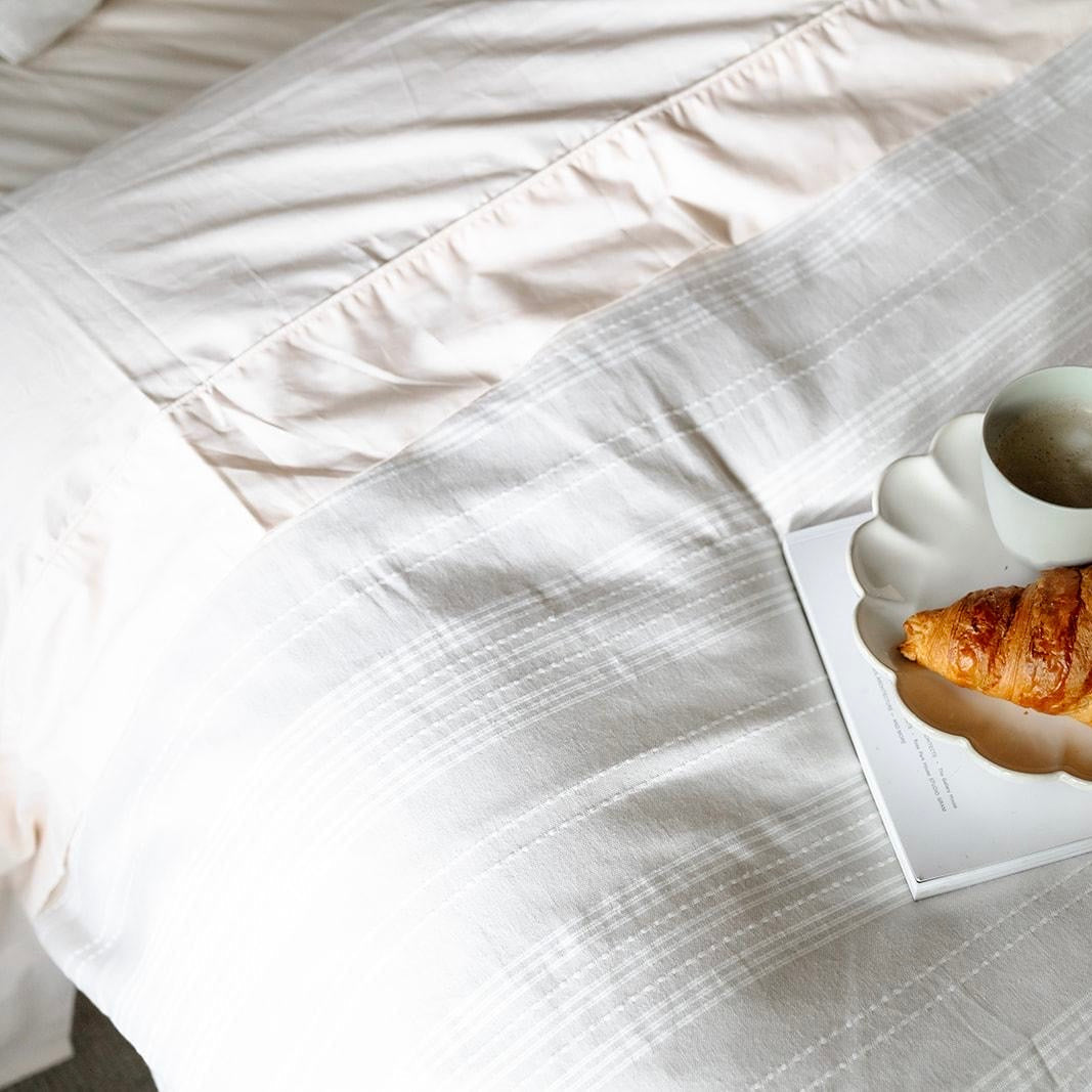 100% Cotton Yarn Dyed Duvet Quilt Cover Set w/ 2 Pillow Cases in Harlow