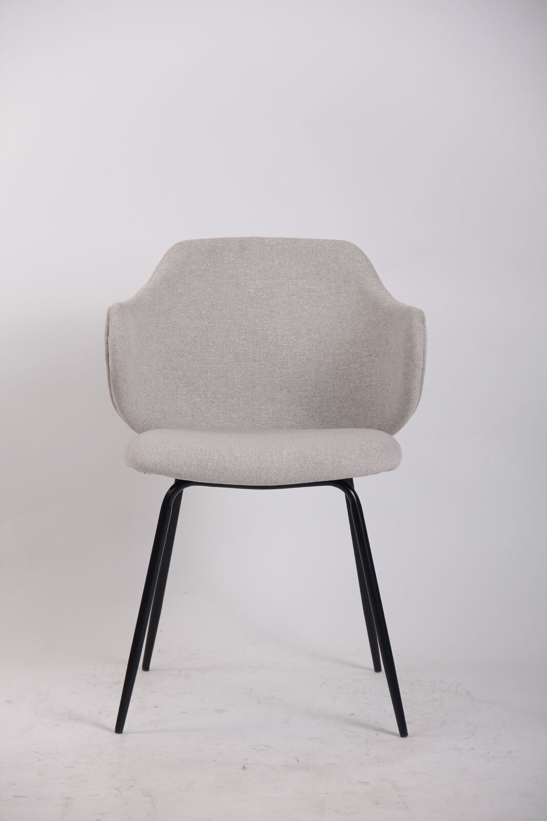 Set of 2 Corduroy Dining Chairs - Ivory Beige