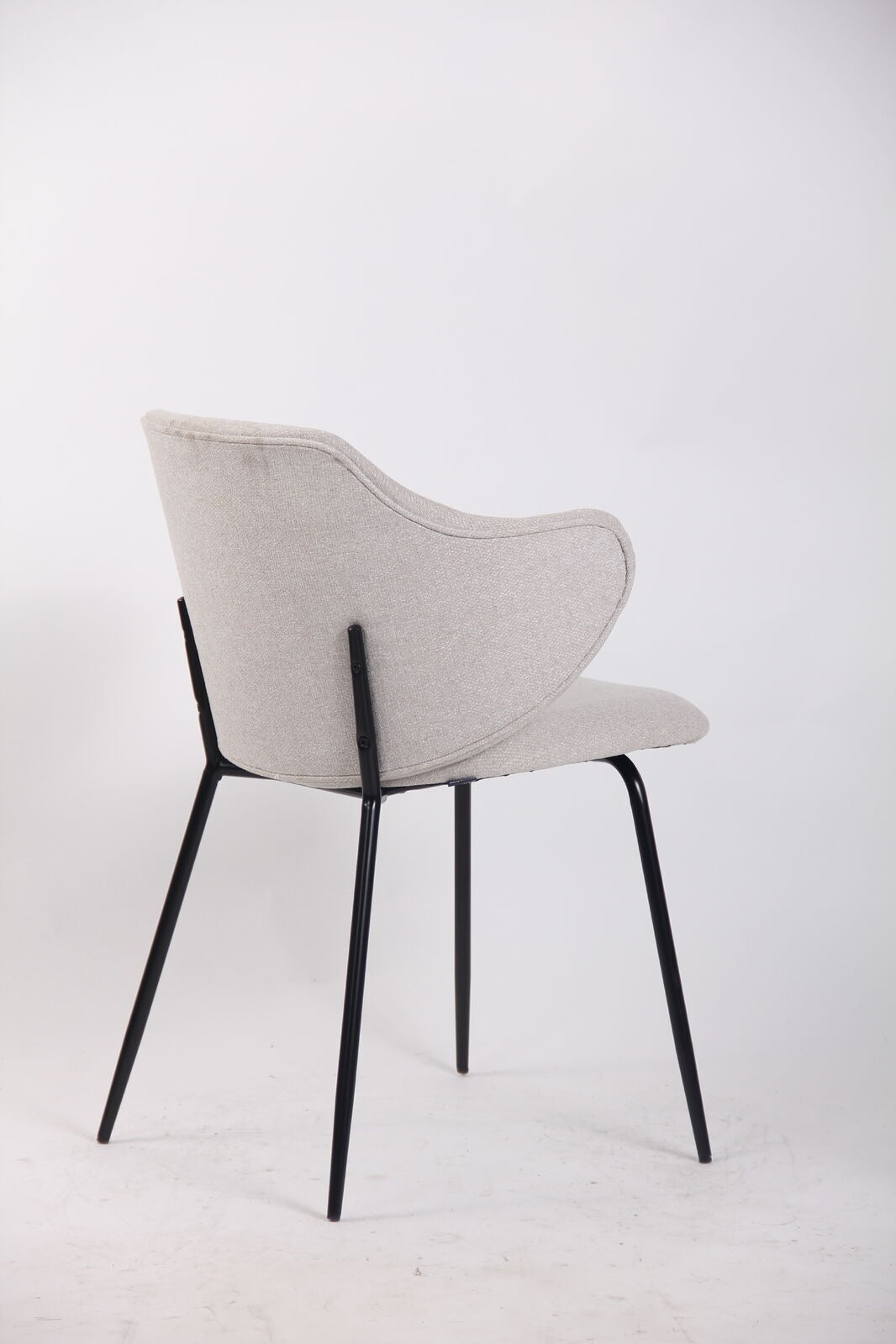 Set of 2 Corduroy Dining Chairs - Ivory Beige