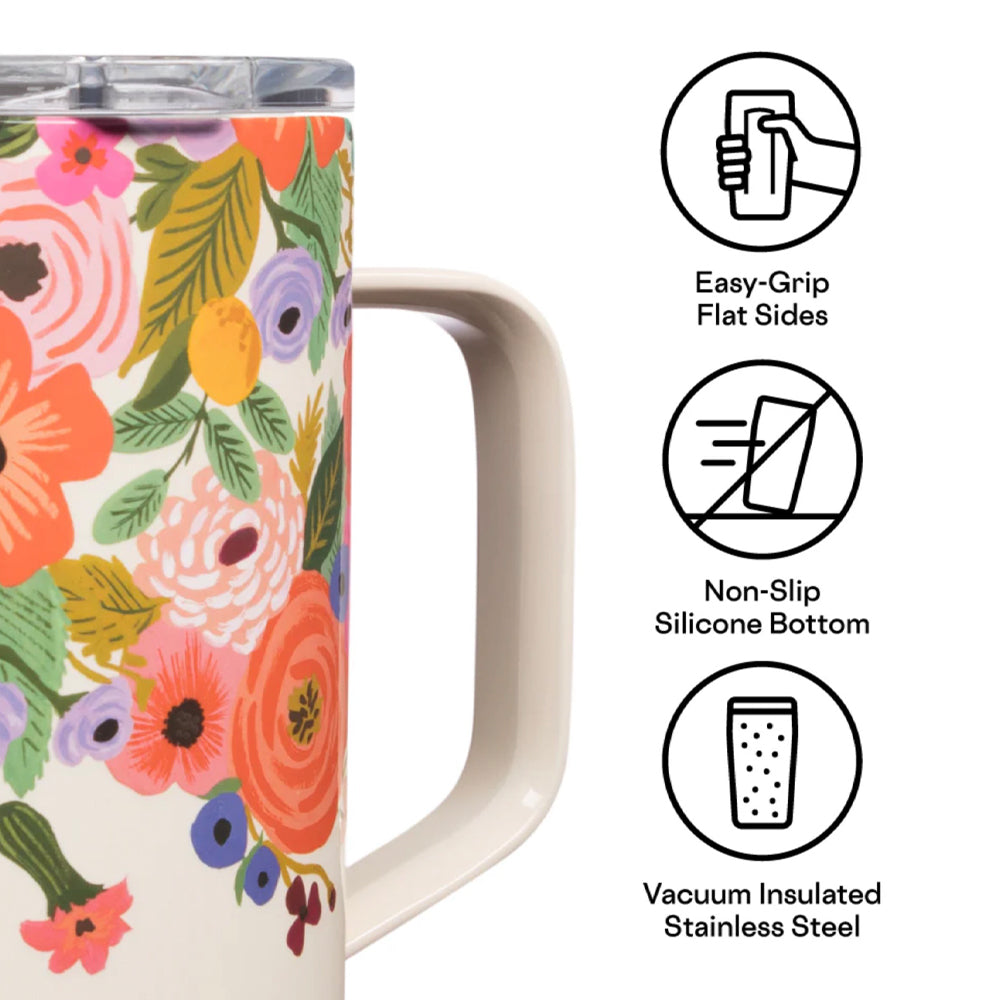 Corkcicle Mug - 500ml Rifle Paper - Garden Party Cream