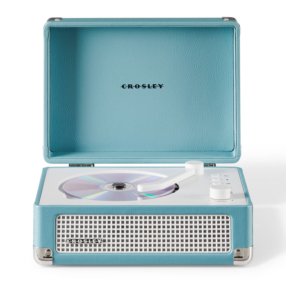 Crosley Cruiser Portable Retro CD Player with Stereo Bluetooth Speakers, FM Radio - Turquoise