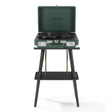 Crosley Cruiser Bluetooth Portable Turntable - Emerald Green + Crosley Entertainment Stand Bundle