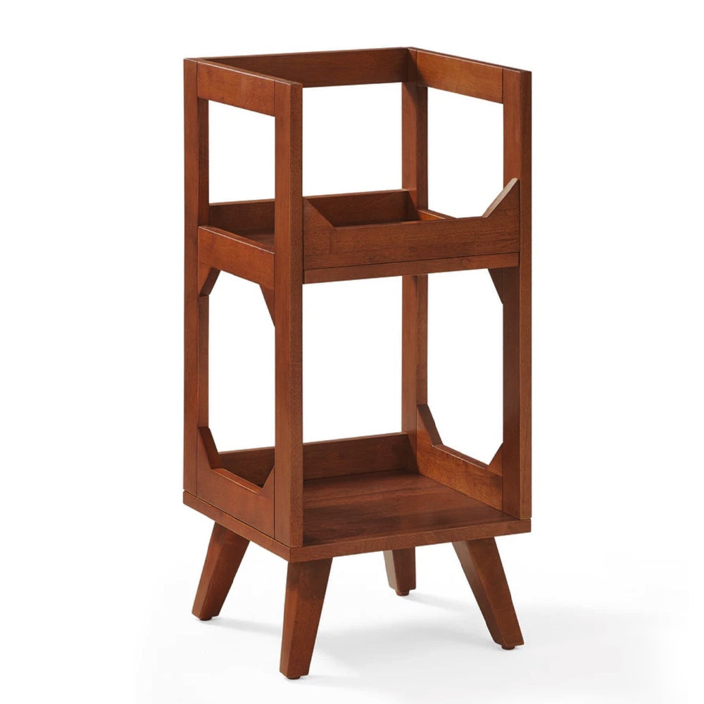 Crosley Asheville Small Vinyl Storage Stand - Walnut