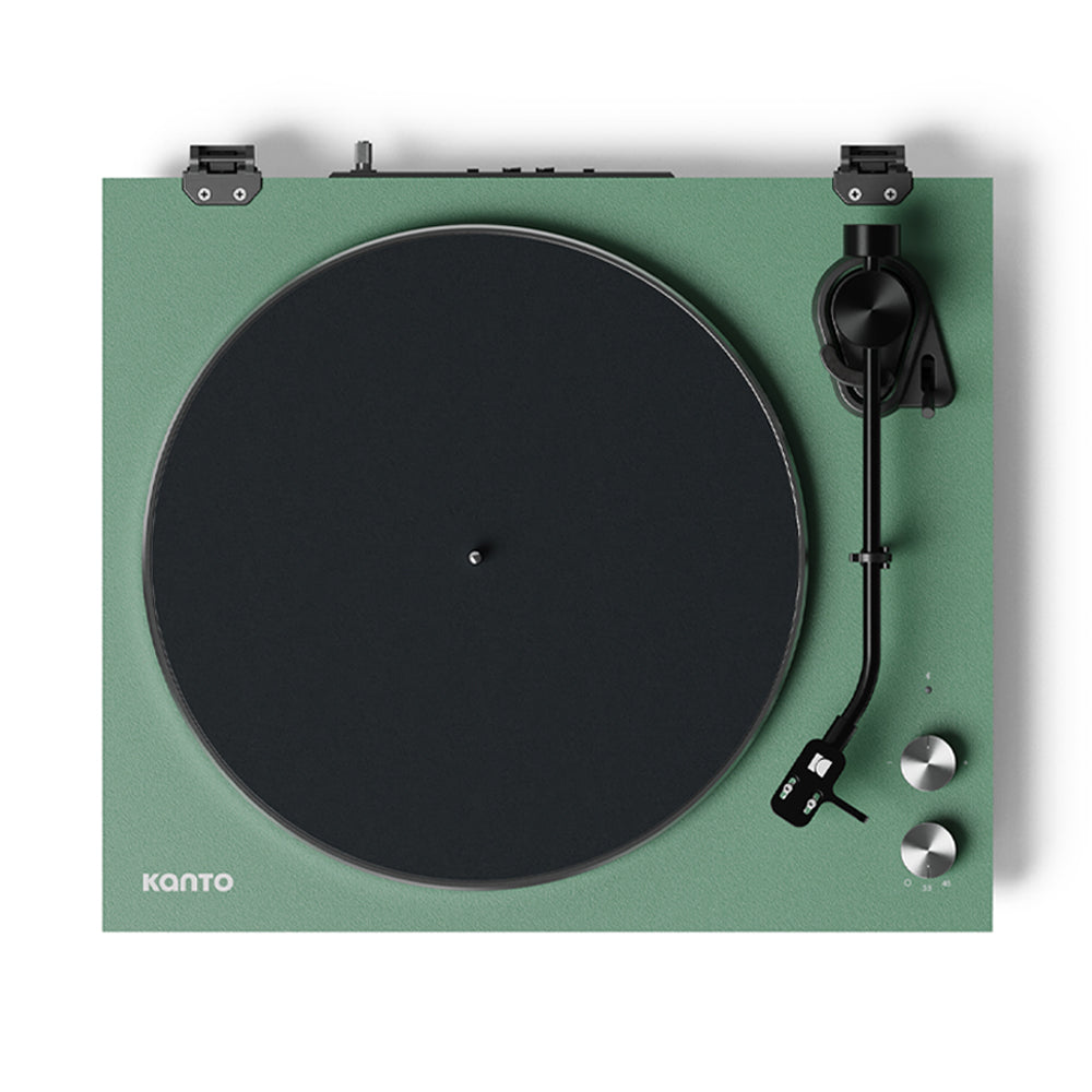 Kanto OBI3 Turntable with Bluetooth 5.3, Preamp, and Pitch Control - Matte Green