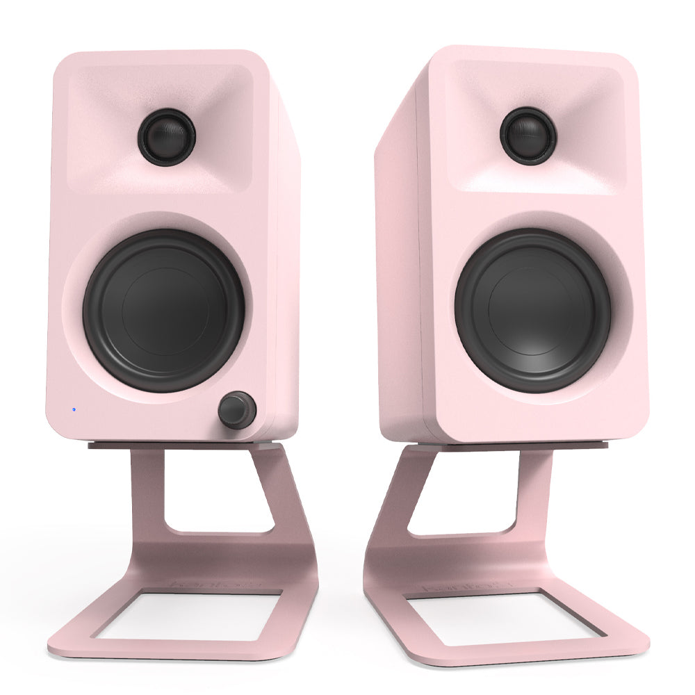 Kanto ORA 100W Powered Reference Desktop Computer Speakers with Bluetooth 5.0 Pink