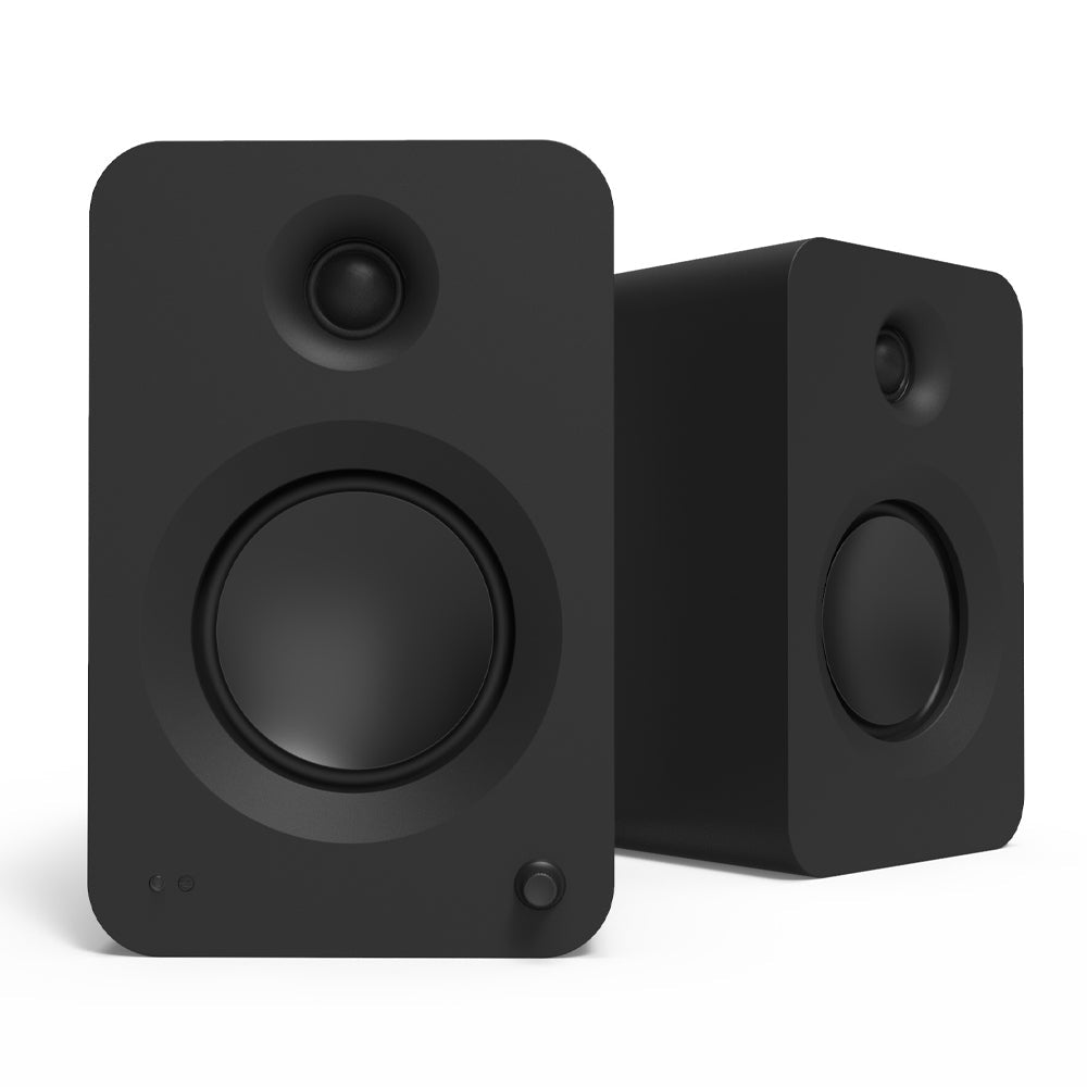 Kanto REN 200W Matte Black Powered Bookshelf Speakers with HDMI ARC, USB-C, and Bluetooth 5.3 - Pair