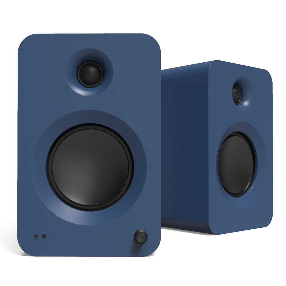 Kanto REN 200W Matte Blue Powered Bookshelf Speakers with HDMI ARC, USB-C, and Bluetooth 5.3 -  Pair