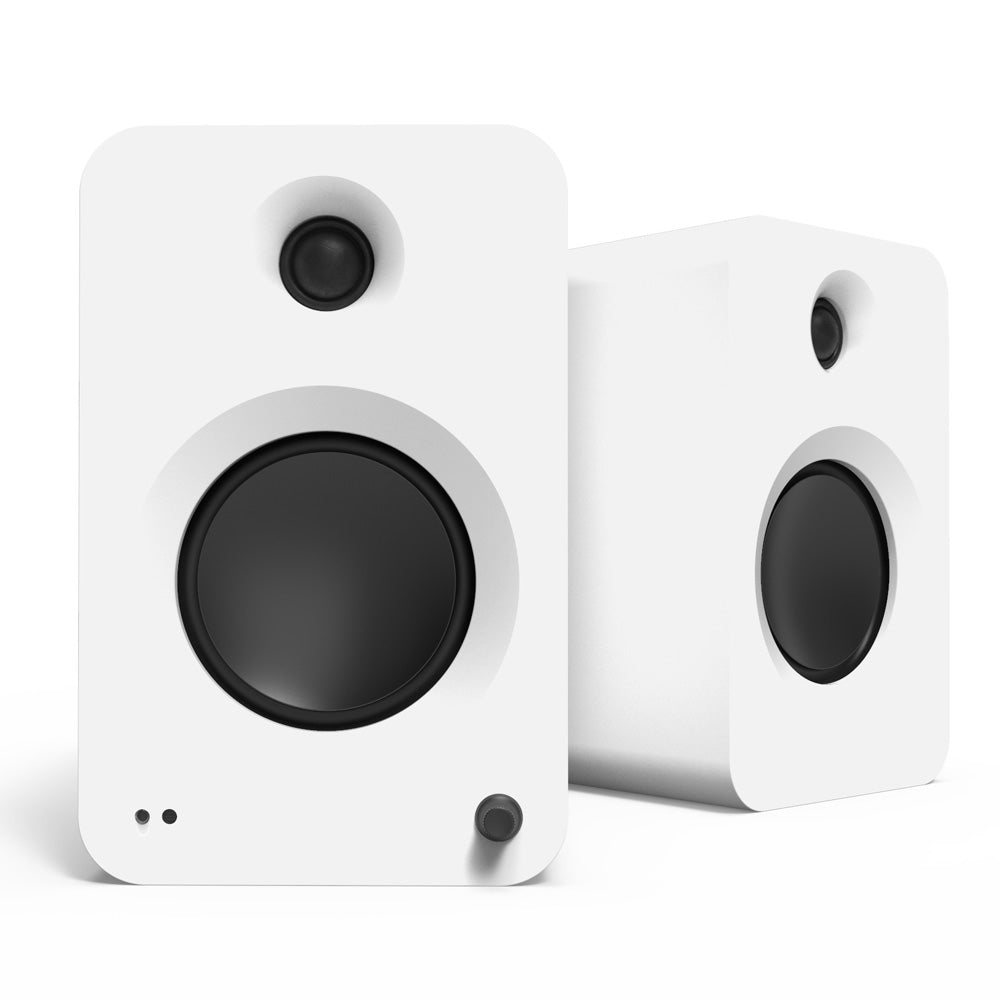 Kanto REN 200W Matte White Powered Bookshelf Speakers with HDMI ARC, USB-C, and Bluetooth 5.3 - Pair