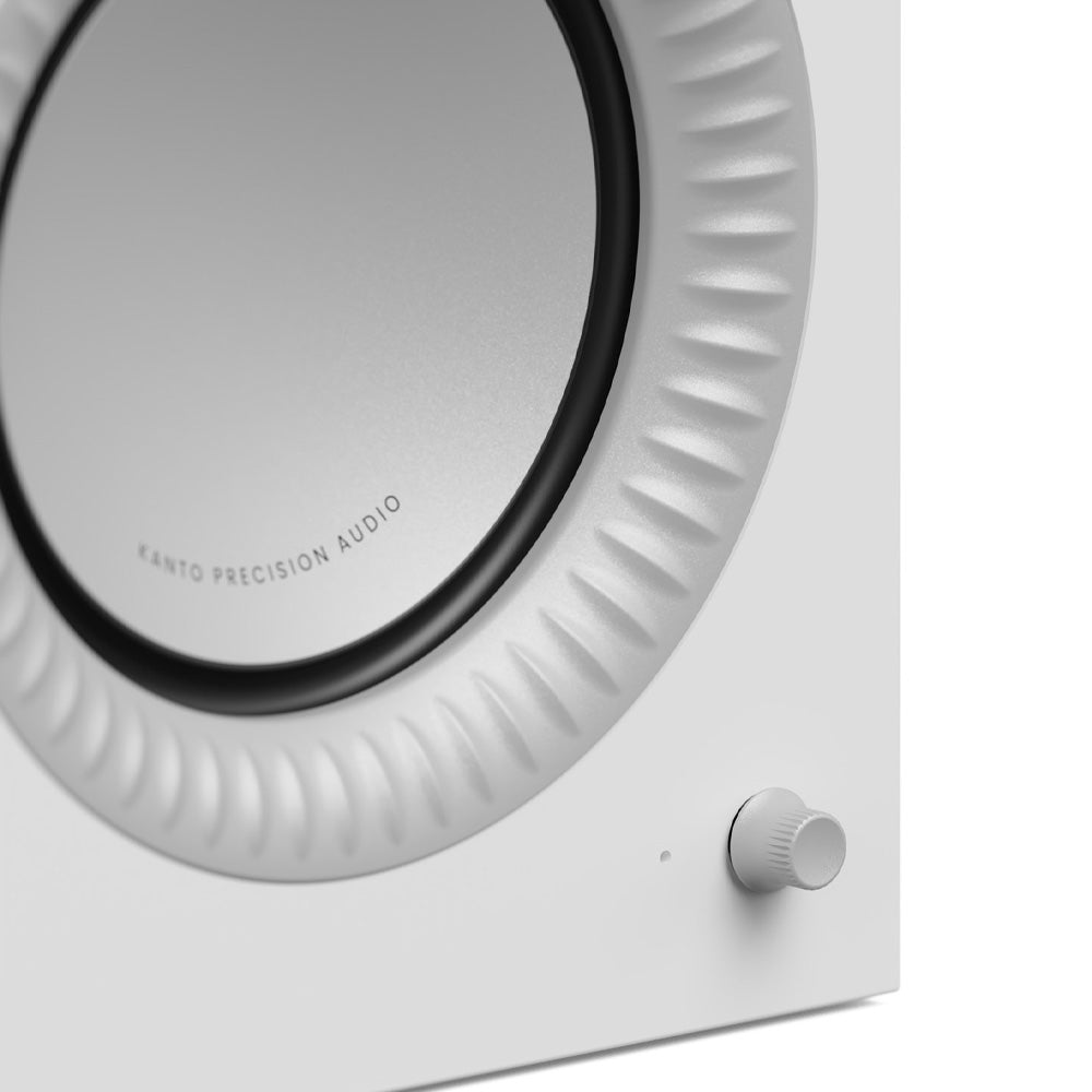 Kanto TUK (2nd Gen) Grand 320W Powered Speaker System with Bluetooth 5.4, Dual RCA & USB-C Inputs - Matte White with Aluminium