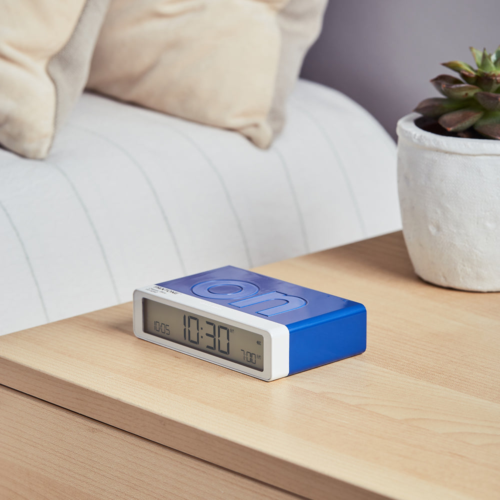 Lexon Flip Classic Reversible Alarm Clock PANTONE - Classic Blue