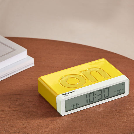Lexon Flip Classic Reversible Alarm Clock PANTONE - Yellow