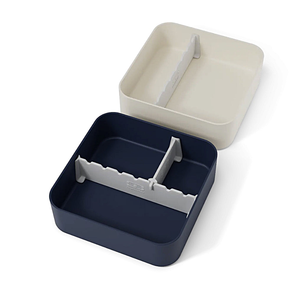 Monbento Flex 2 Compartment Lunch Box with Cutlery - Blue Natural