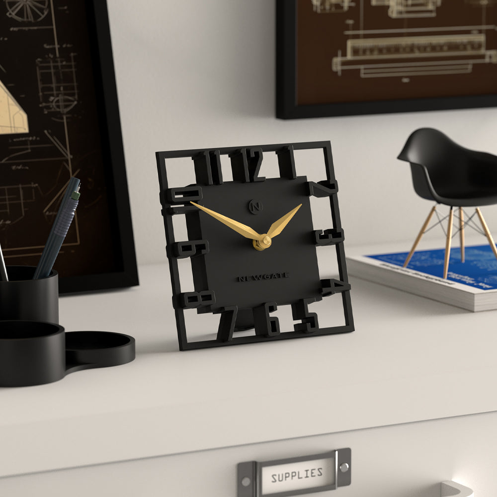 Newgate Highline Mantel Clock - Black