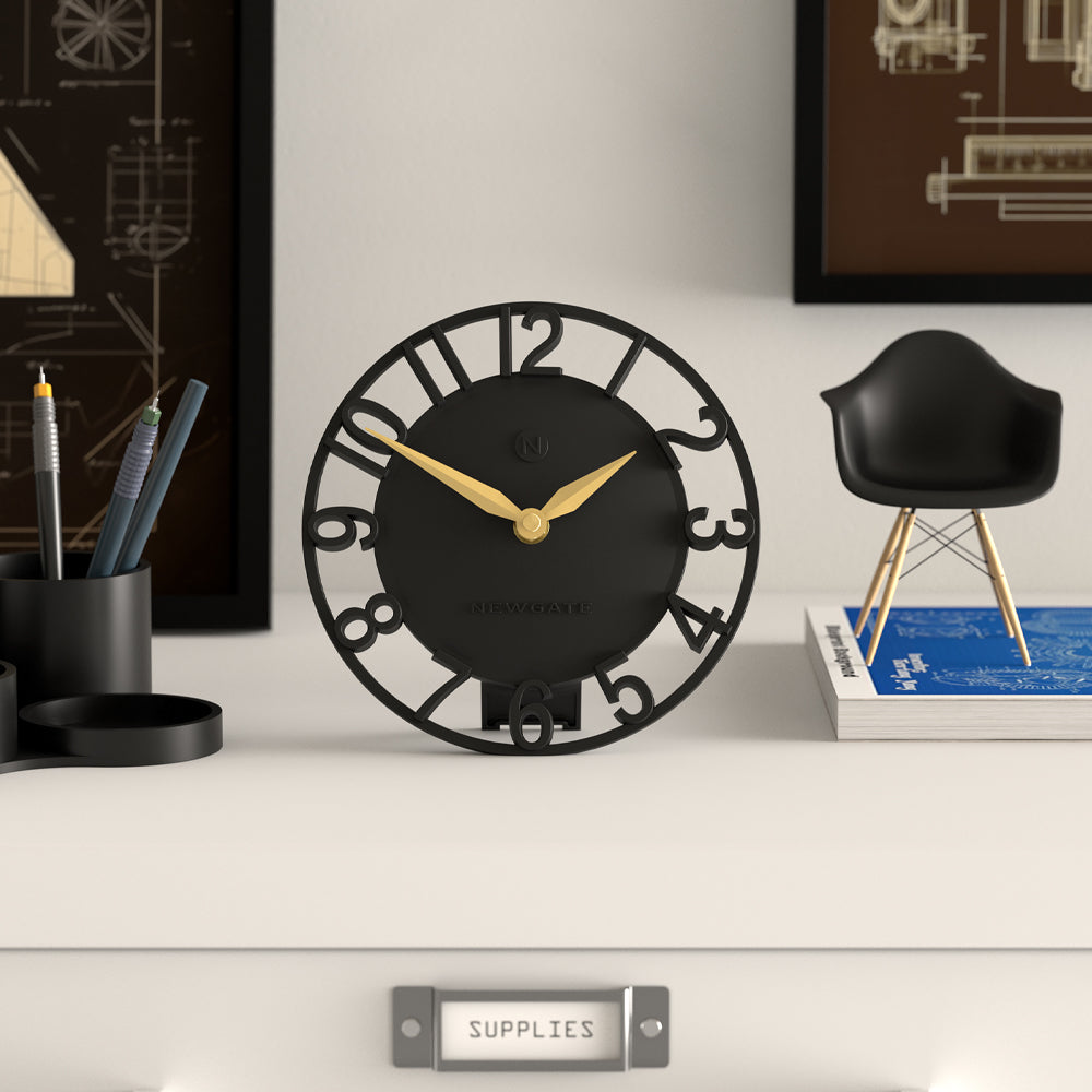 Newgate Timewarp Mantel Clock - Black