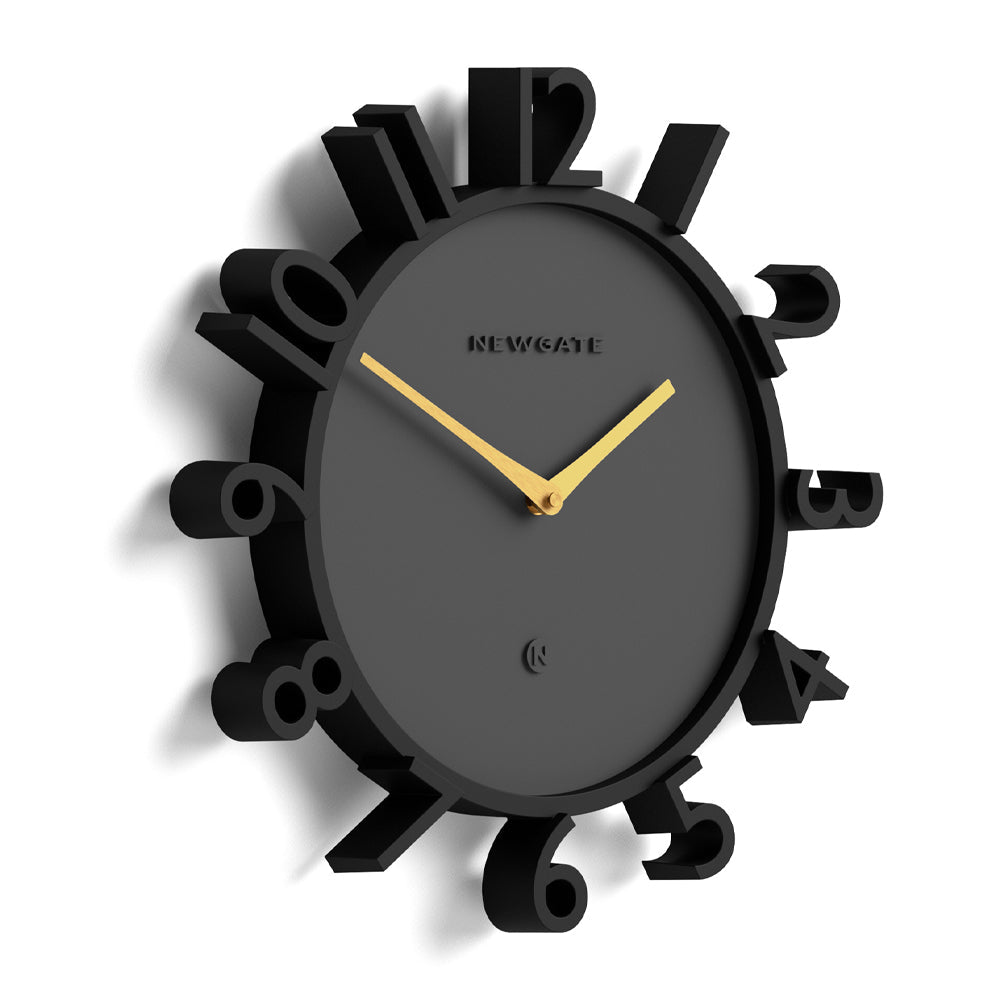 Newgate Monorail Wall Clock - Black