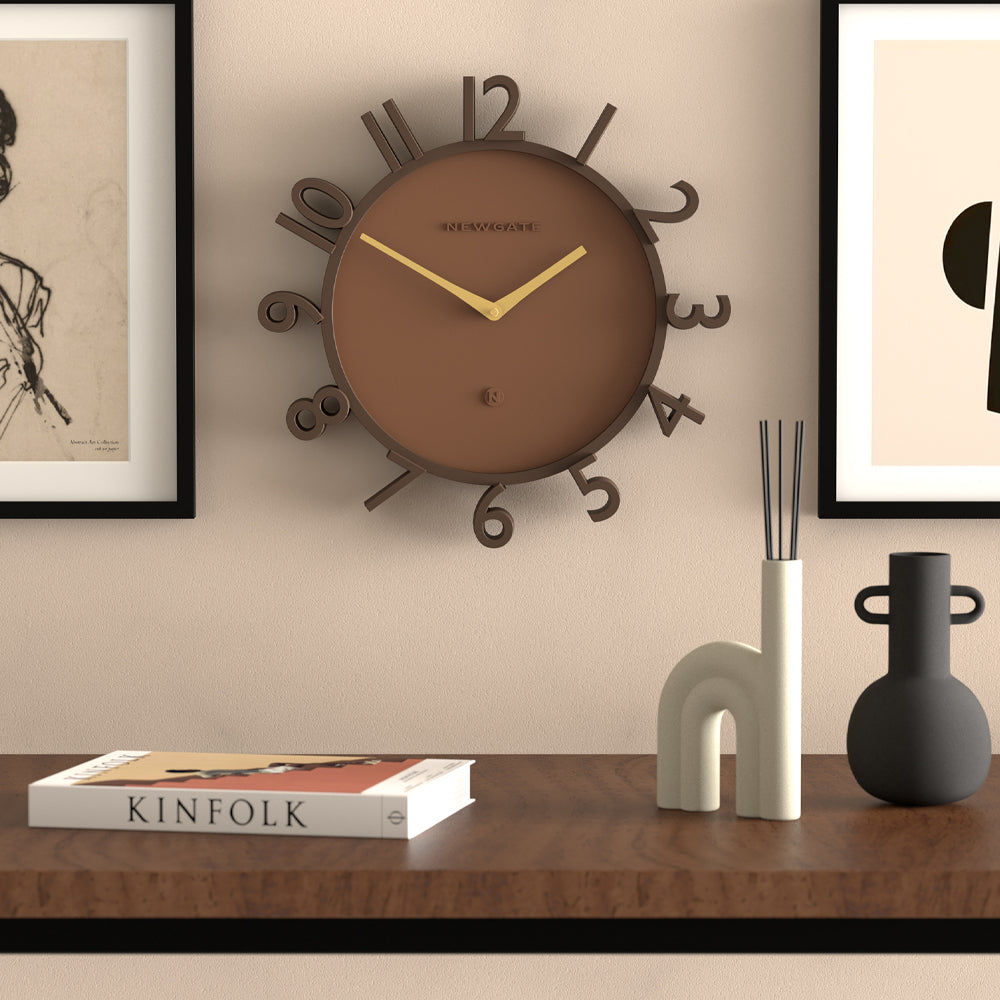 Newgate Monorail Wall Clock - Brown