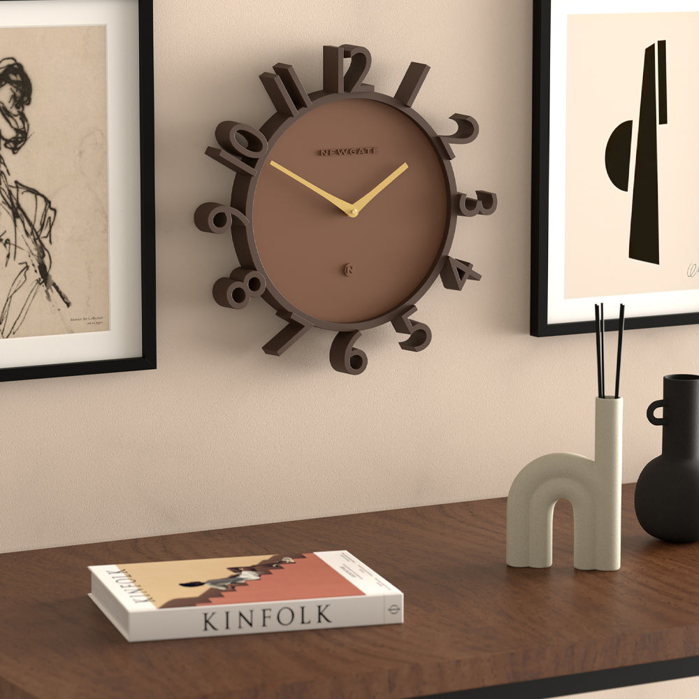 Newgate Monorail Wall Clock - Brown