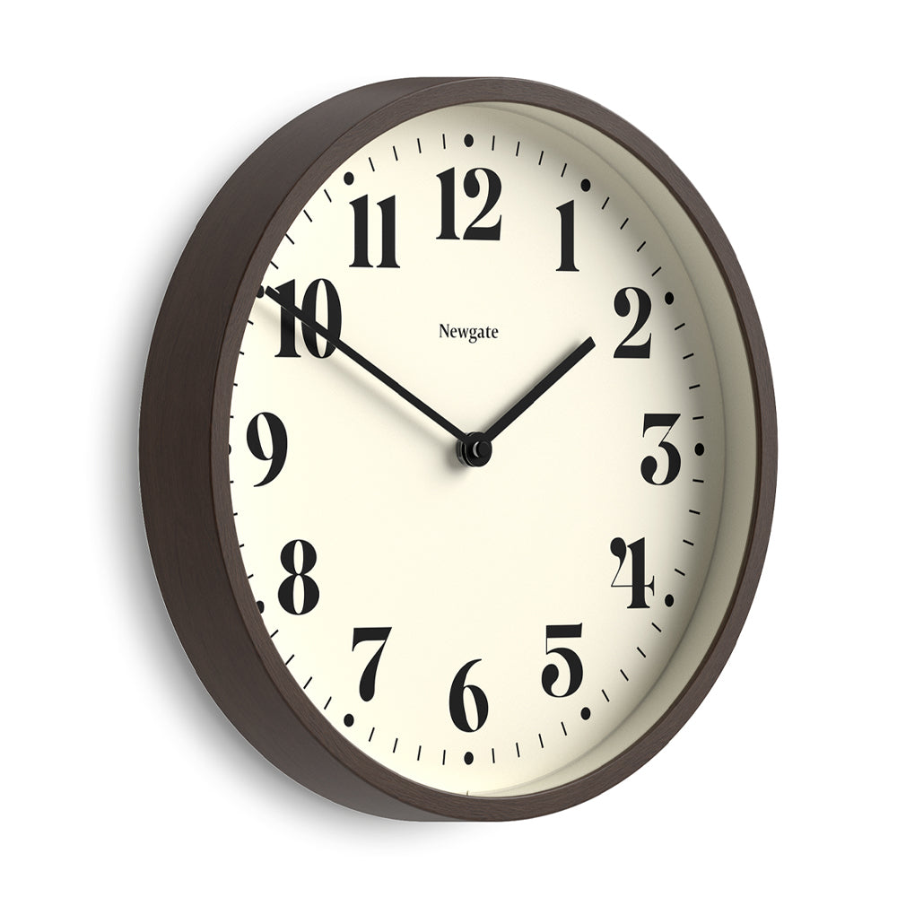 Newgate Number Four Theatre Wall Clock - Faux Dark Wood