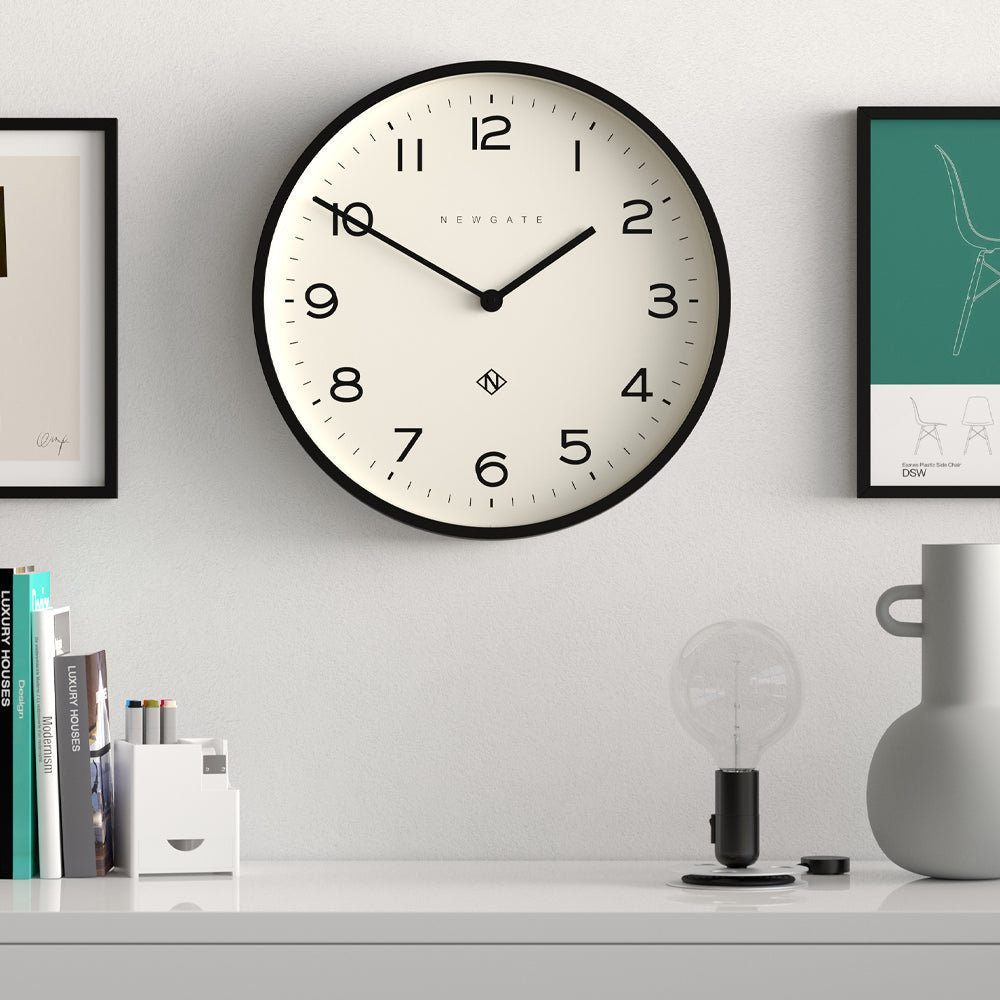 Newgate Number Two Echo Wall Clock - Black