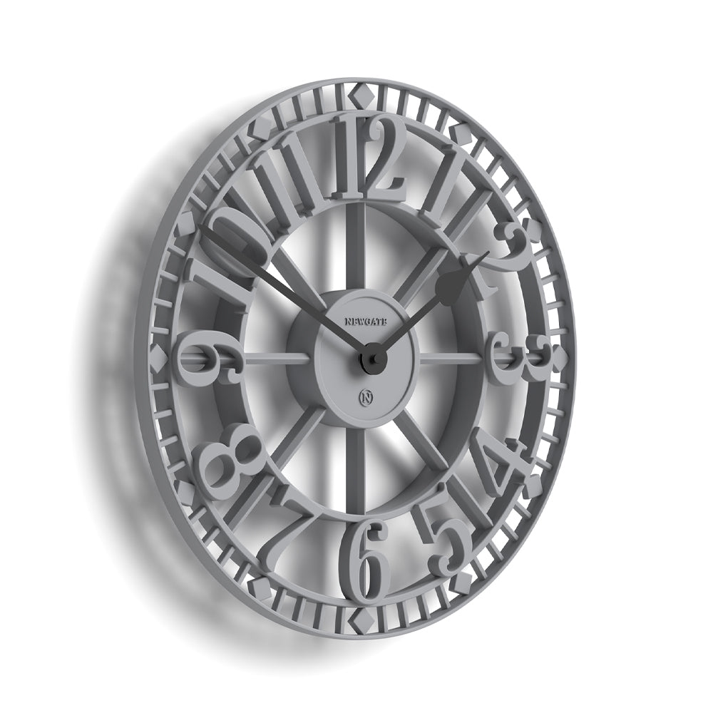 Newgate Warehouse Wall Clock - Clockwork Grey