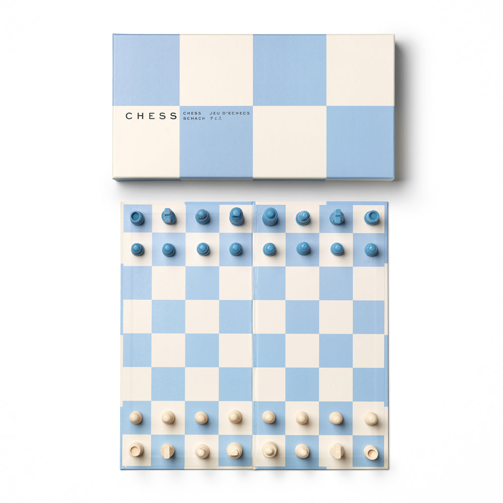 Printworks Play Chess Board Game - Sky Blue