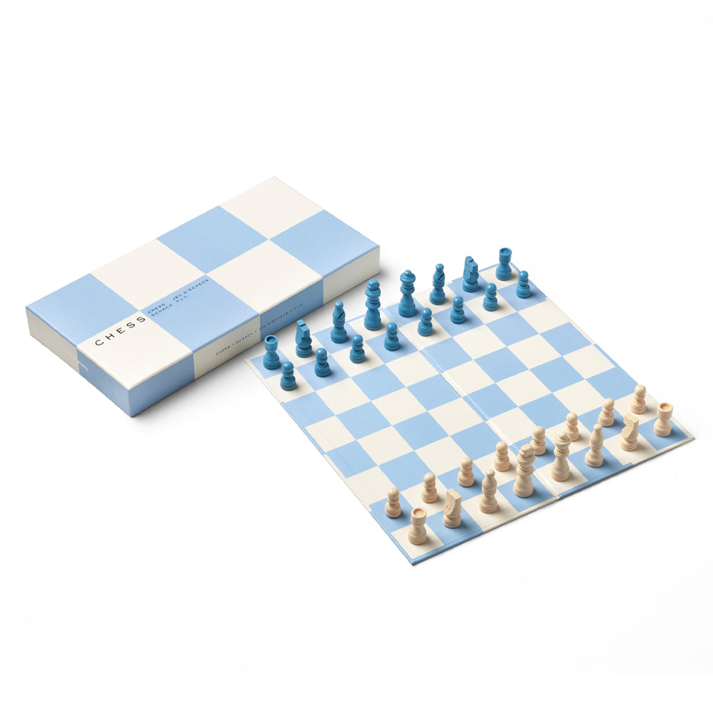 Printworks Play Chess Board Game - Sky Blue