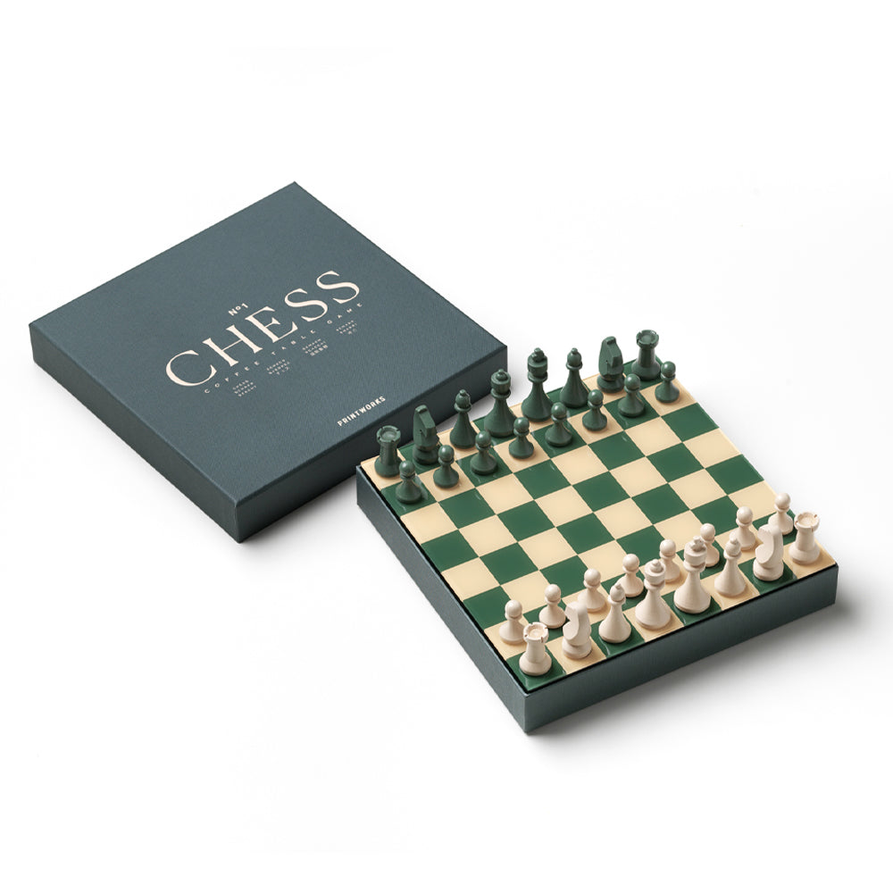 Printworks Classic Chess Board Game - Green