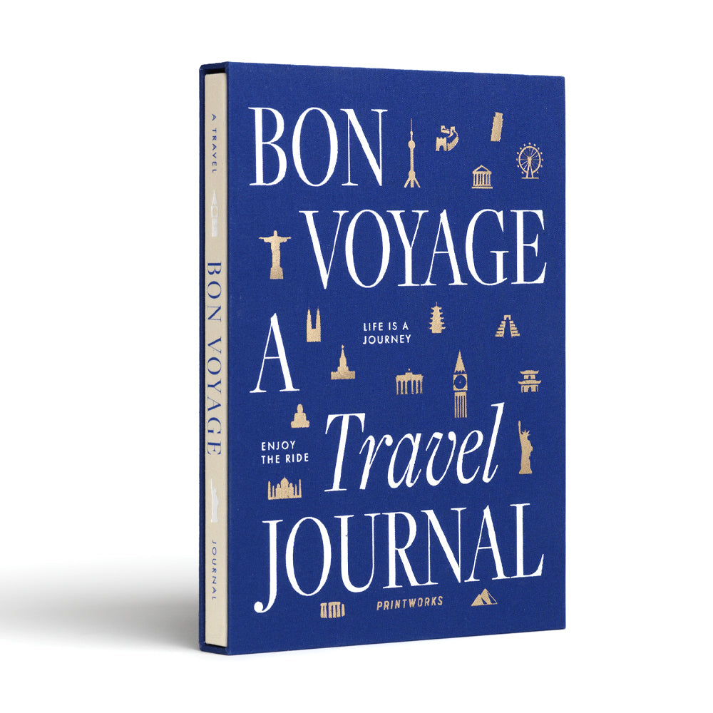 Printworks Bon Voyage Travel Journal- Blue Beige