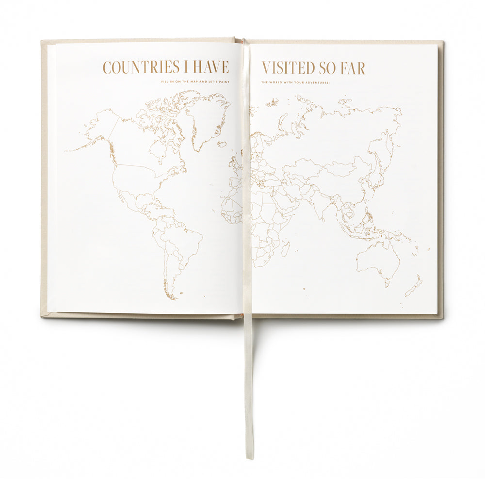 Printworks Bon Voyage Travel Journal- Blue Beige