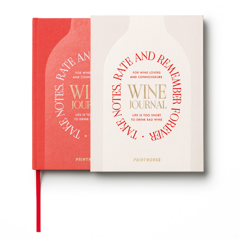Printworks Wine Tasting Journal - Beige Red